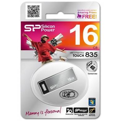Купити Флеш-накопитель SiliconPower USB2.0 Touch 835 16GB Grey
