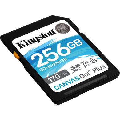 Купити Карта памяти Kingston Kingston Canvas Go Plus 256Gb class 10 V30 (R170MB/s, W90MB/s) 256GB Class 10 UHS-I (U3) V30 W-90MB/s R-170MB/s
