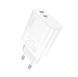 Мережевий зарядний пристрій WUW-C193 PD20W Charger USB C + USB C white