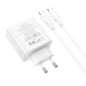 Мережевий зарядний пристрій Hoco C113A charger set(Type-C to Type-C) White
