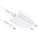 Мережевий зарядний пристрій HOCO N22 Jetta PD25W charger set(Type-C to Type-C)(EU) White