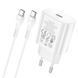 Мережевий зарядний пристрій HOCO N22 Jetta PD25W charger set(Type-C to Type-C)(EU) White