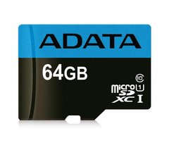 Купити Карта памяти A-DATA microSDXC Premier 64GB Class 10 UHS-I (U1) V10 A1 W-25MB/s R-100MB/s