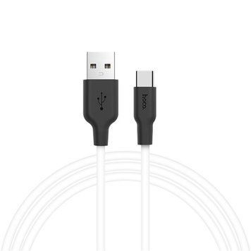 Купити Кабель HOCO X21 USB to Type-C 2A, 1m, silicone, TPE connectors, Black+White