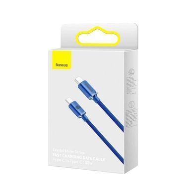 Купити Кабель Baseus Crystal Shine Series Fast Charging Data Cable Type-C to Type-C 100W 1.2m Blue