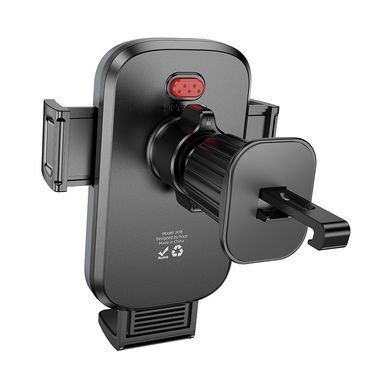 Купити Автотримач для телефона HOCO H78 Vista push-type car holder (air outlet) Black Metal Gray