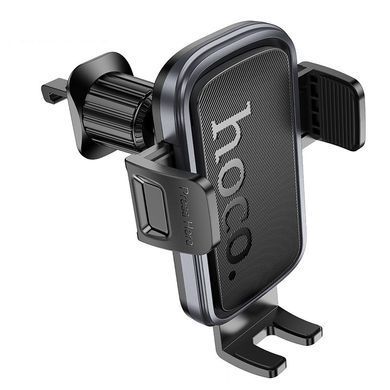 Купити Автотримач для телефона HOCO H78 Vista push-type car holder (air outlet) Black Metal Gray