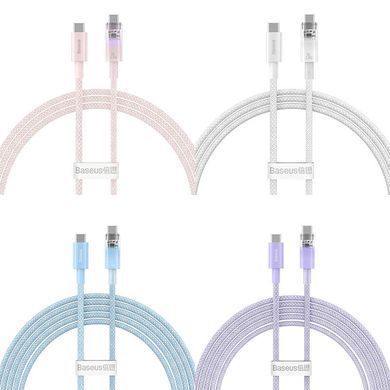 Купити Кабель Baseus Explorer Series Fast Charging Cable with Smart Temperature Control Type-C to Type-C 100W 2m Galaxy Blue