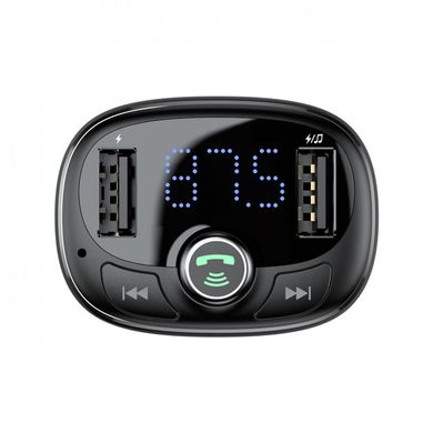 Купити Автомобільний зарядний пристрій Baseus T typed Wireless MP3 Dark Grey - Уцінка
