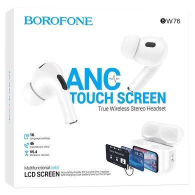Купити Наушники BOROFONE BW76 Brocade true wireless ANC шумоподавление сенсорный экран BT гарнитура Champagne White