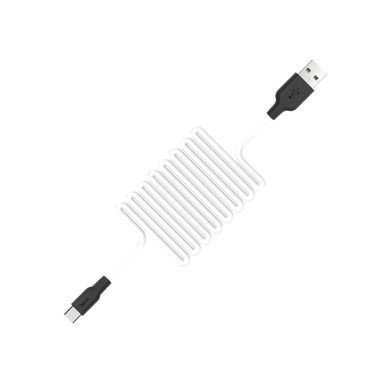 Купити Кабель HOCO X21 USB to Type-C 2A, 1m, silicone, TPE connectors, Black+White