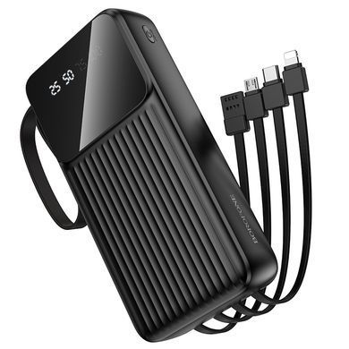 Купити Зовнішній акумулятор BOROFONE BJ76A Smart power bank with 4 cables(20000mAh) Black