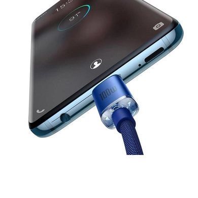 Купити Кабель Baseus Crystal Shine Series Fast Charging Data Cable Type-C to Type-C 100W 1.2m Blue