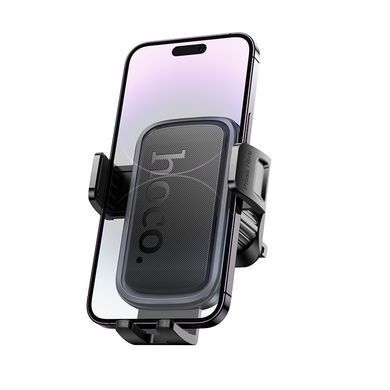 Купити Автотримач для телефона HOCO H78 Vista push-type car holder (air outlet) Black Metal Gray