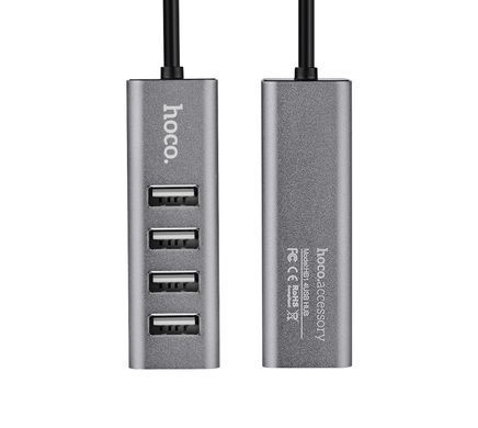 Купити Кабель-переходник HOCO HB1 4USB Line machine Tarnish