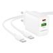 Сетевой зарядное устройство BOROFONE BN27 Fuente PD20W+QC3.0 charger (EU) White