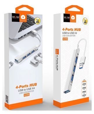Купити Хаб WUW-X235 USB 4-in-1 multifunctional expander, USB3.0 high-speed transmission