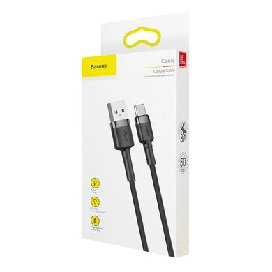Купити Кабель Baseus Cafule USB Type-C USB 3 A 0,5m Black-Gray