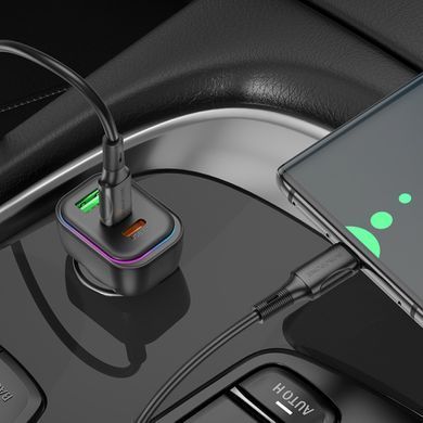 Купити Автомобильное зарядное устройство BOROFONE BZ28C Trophie PD60W(2C1A) car charger Black