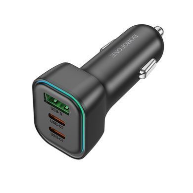 Купити Автомобильное зарядное устройство BOROFONE BZ28C Trophie PD60W(2C1A) car charger Black