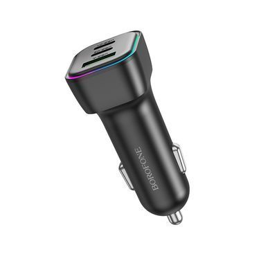 Купити Автомобильное зарядное устройство BOROFONE BZ28C Trophie PD60W(2C1A) car charger Black