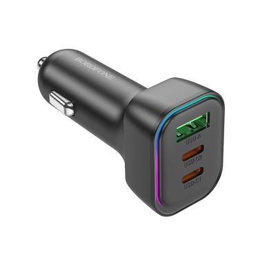 Купити Автомобильное зарядное устройство BOROFONE BZ28C Trophie PD60W(2C1A) car charger Black