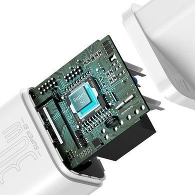 Купити Сетевой зарядное устройство Baseus Super Si quick charger IC 30W EU White