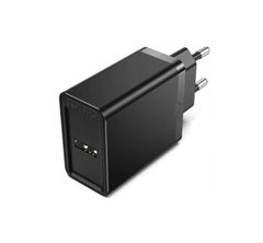 Купити Мережевий зарядний пристрій Vention 1-port USB (12W) Black