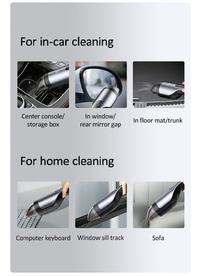 Купити Автомобильный пылесос Usams Mini Handheld Vacuum Cleaner Black