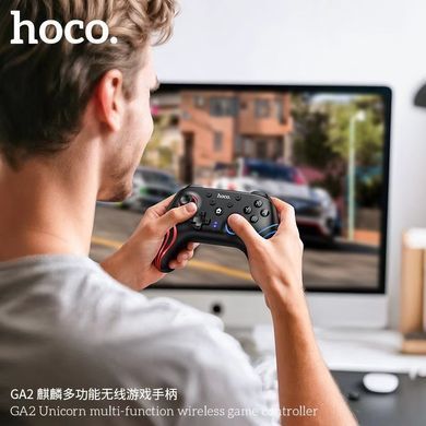 Купити Бездротовий геймпад HOCO GA2 800mAh (SWITCH 1/2.PC) Unicorn multi-function wireless game controller Black