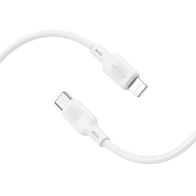 Купити Кабель BOROFONE BX113 Lenny PD silicone charging data cable iP (L=1M) White