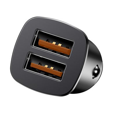 Купити Автомобільний зарядний пристрій Baseus Square metal A+A 30W USB-A Black
