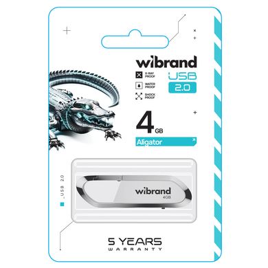 Купити Флеш-накопитель Wibrand Aligator USB2.0 4GB White