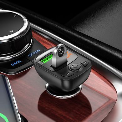 Купити АЗП с FM-модулятором BOROFONE BC41 Eminency QC3.0 Car BT FM transmitter 18W Black 8525500090