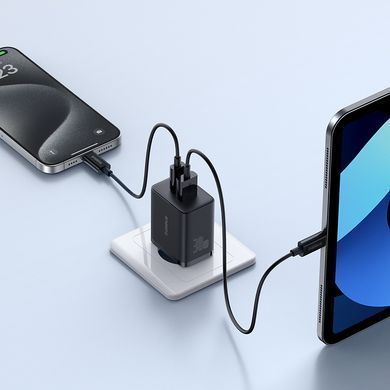 Купити Мережевий зарядний пристрій Baseus Cube Fast Charger C+U 30W EU Cluster Black