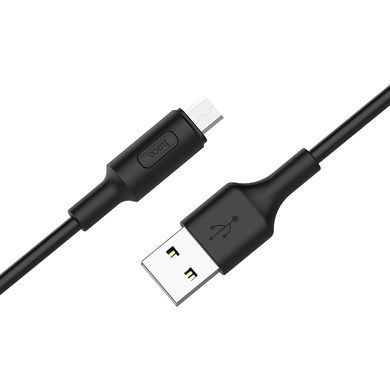 Купити Кабель HOCO X25 USB to Micro 2A, 1m, PVC, PVC connectors, Black