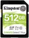 Карта пам'яті Kingston SDXC Kingston Canvas Select Plus 512Gb class 10 V10 (R-100MB/s) 512GB Class 10 UHS-I (U3) V30 W-10MB/s R-100MB/s