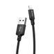 Кабель HOCO X14 USB to iP 2A, 1m, nylon, aluminum connectors, Black