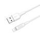 Кабель HOCO X25 USB to iP 2A, 1m, PVC, PVC connectors, White