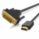 Видеокабель UGREEN HD106 HDMI to DVI 1 м Black