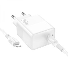 Купити Сетевое зарядное устройство Borofone BA77A charger set(C to iP) White