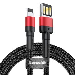 Купити Кабель Baseus Cafule Special Edition Lightning USB 2.4 A 1m Black-Red