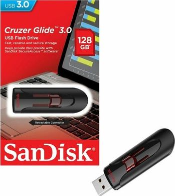 Купити Флеш-накопичувач SanDisk Cruzer Glide USB3.1 Gen.1 128GB Black-Red