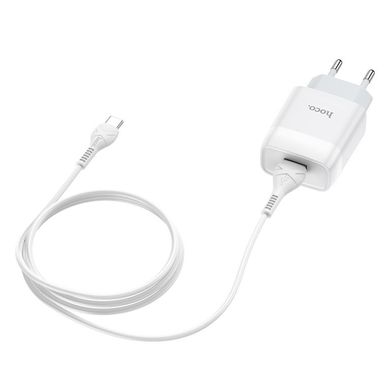 Купити Сетевое зарядное устройство Hoco C72A Glorious single port charger set(Type-C) White