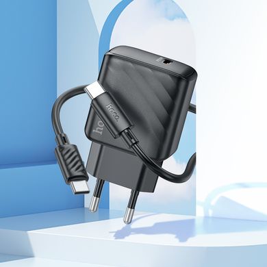Купити Мережевий зарядний пристрій Hoco CS22A charger set(Type-C to Type-C) Black