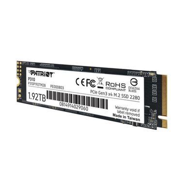 Купити Комп'ютерний запам'ятовувальний пристрій SSD M.2 Patriot P310 1920GB NVMe 2280 PCIe 3.0x4 3D NAND TLC