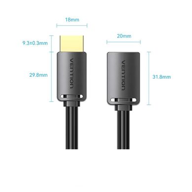 Купити Кабель-подовжувач Vention AHCBG HDMI to HDMI 1,5 м Black