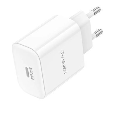 Купити Сетевое зарядное устройство BOROFONE BA81A single port PD20W charger(EU) White
