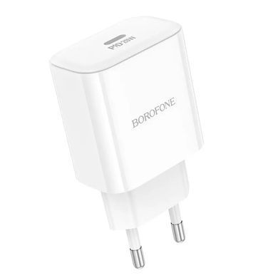 Купити Сетевое зарядное устройство BOROFONE BA81A single port PD20W charger(EU) White
