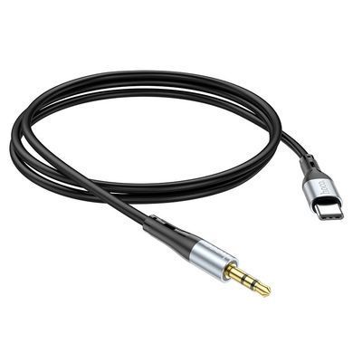 Купити Аудiокабель HOCO UPA22 Type-C silicone digital audio conversion cable Black